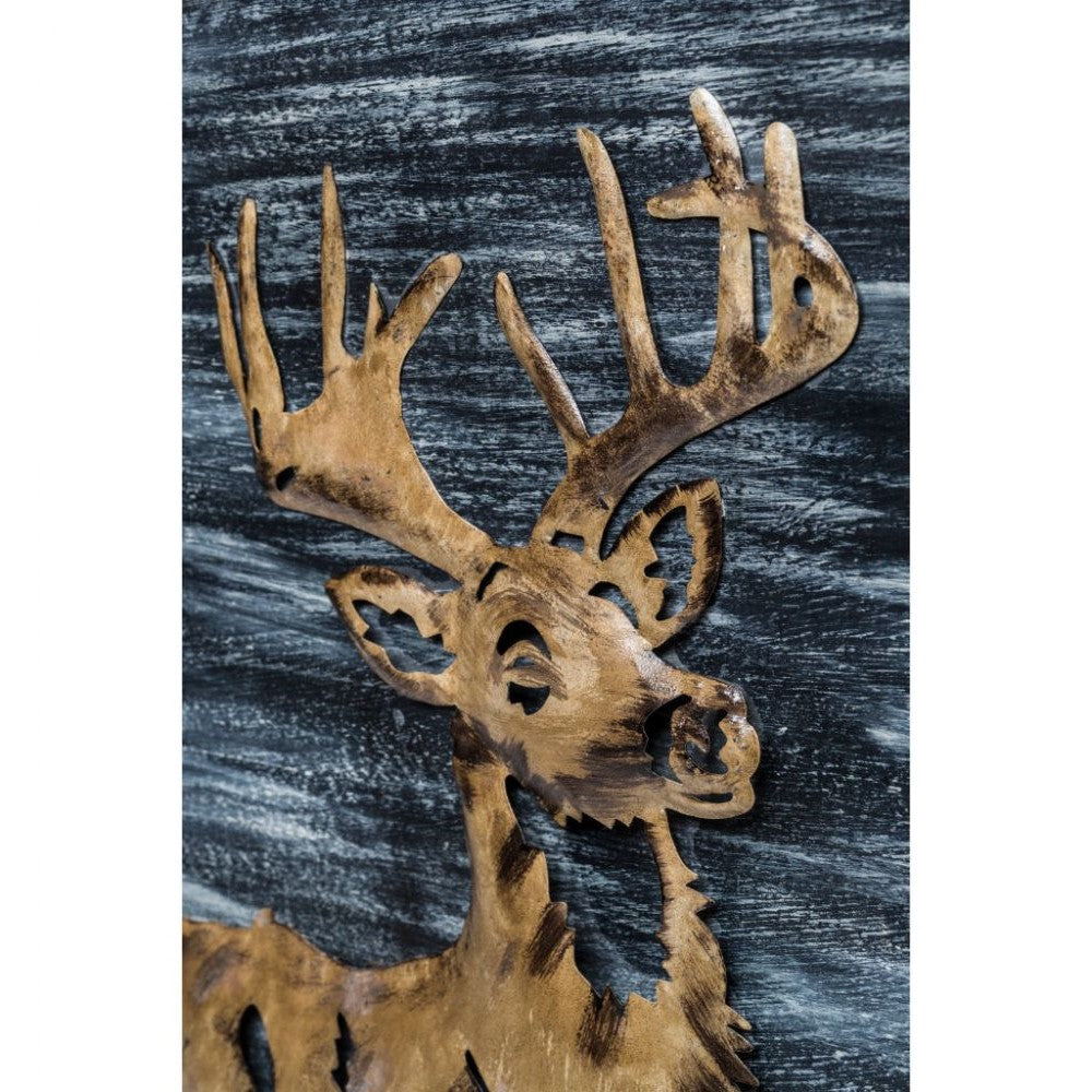 3D Deer Wooden Elegance Wall Art