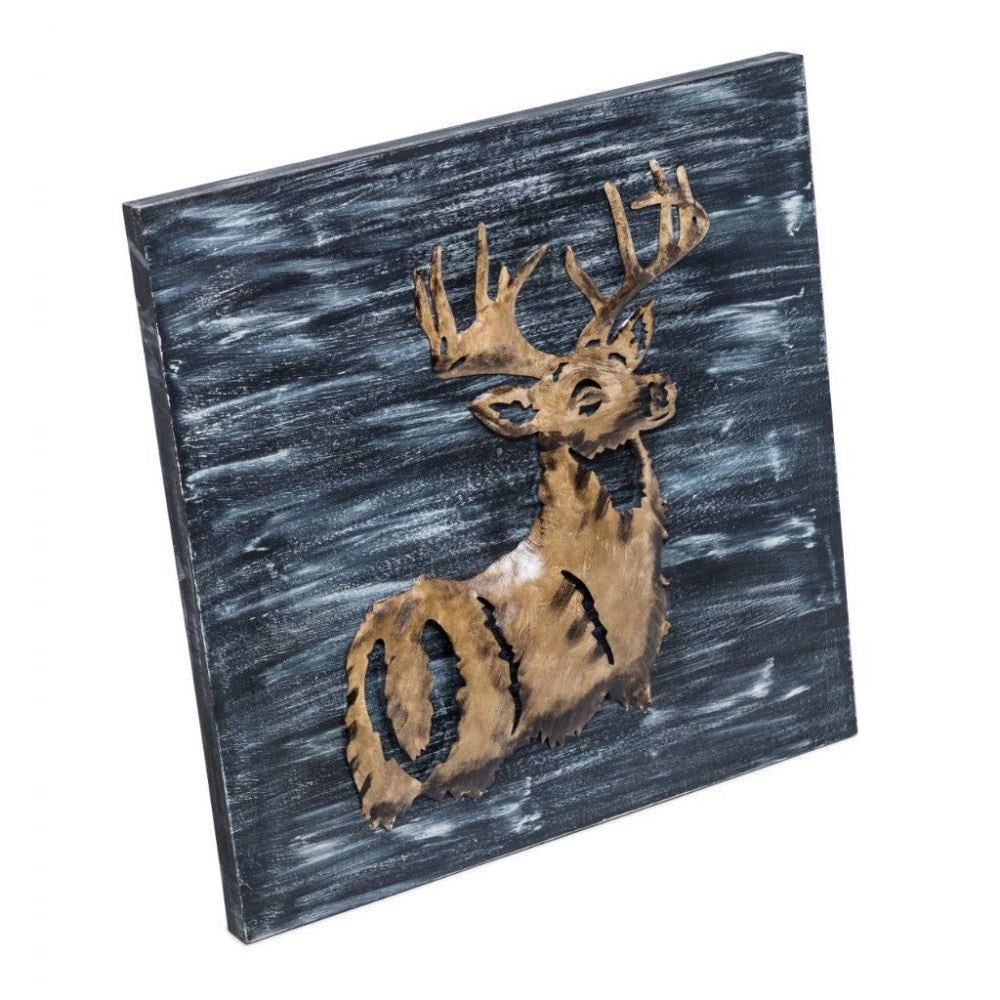 3D Deer Wooden Elegance Wall Art