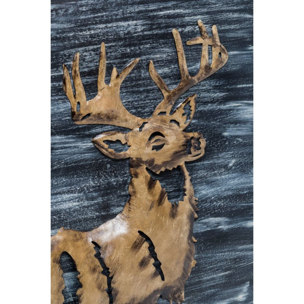 3D Deer Wooden Elegance Wall Art