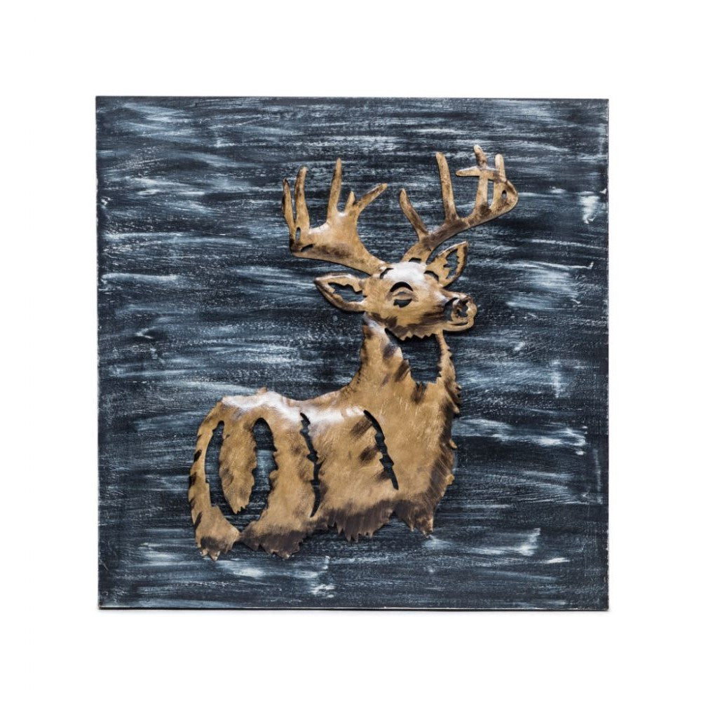 3D Deer Wooden Elegance Wall Art