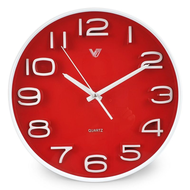 3D Digital Modern Wall Clock 30cms - Available in 3 Colors