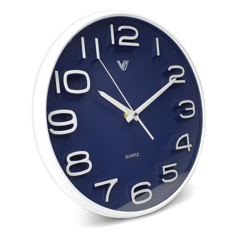 3D Digital Modern Wall Clock 30cms - Available in 3 Colors