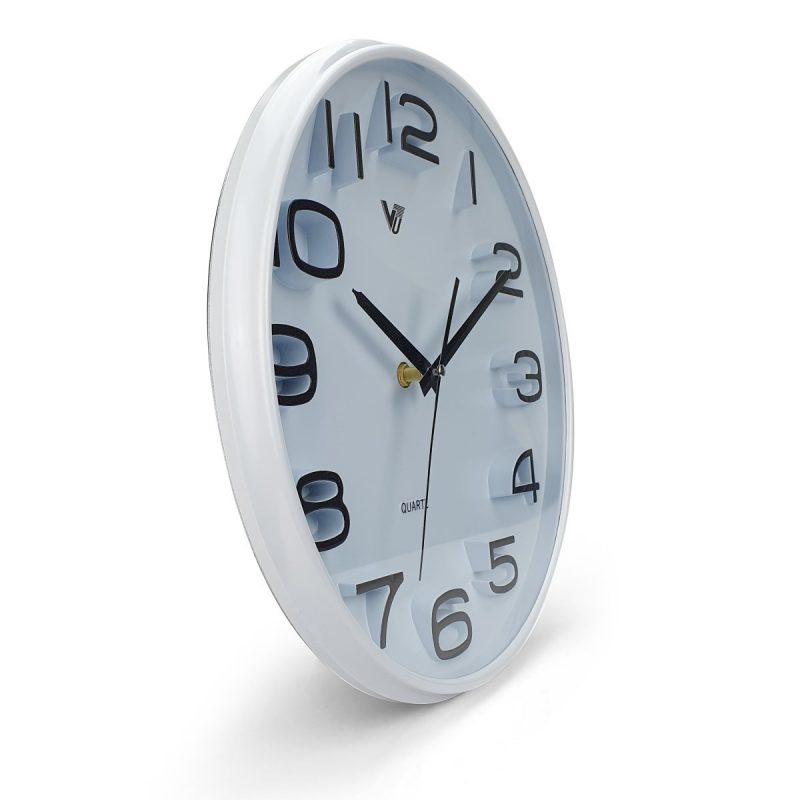 3D Digital Modern Wall Clock 30cms - Available in 3 Colors