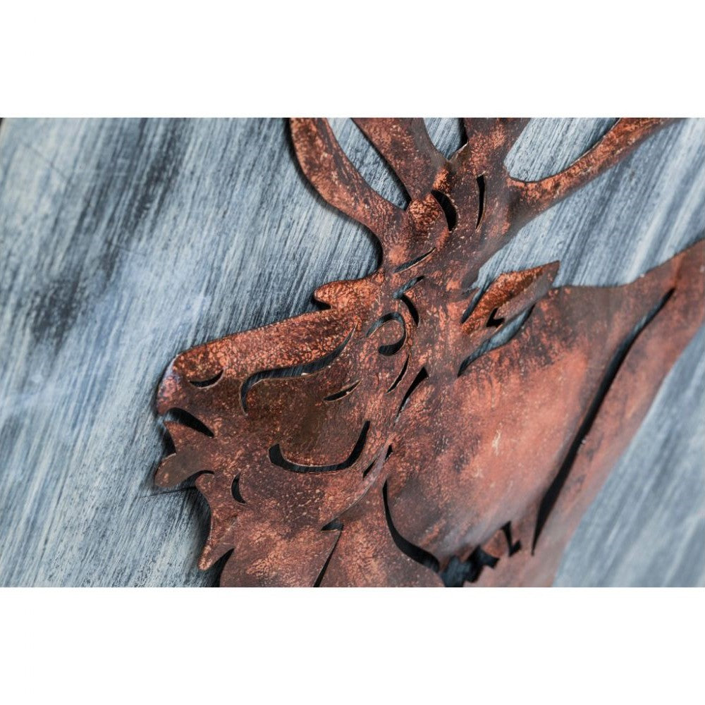 3D Reindeer Wooden Elegance Wall Art