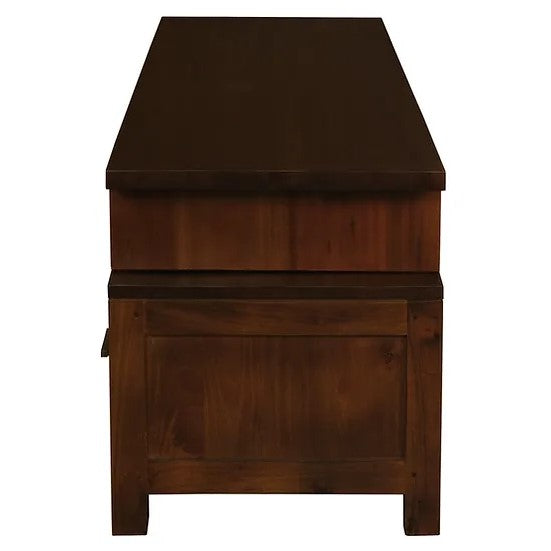 3 Drawer Extendable Entertainment Unit - Brown