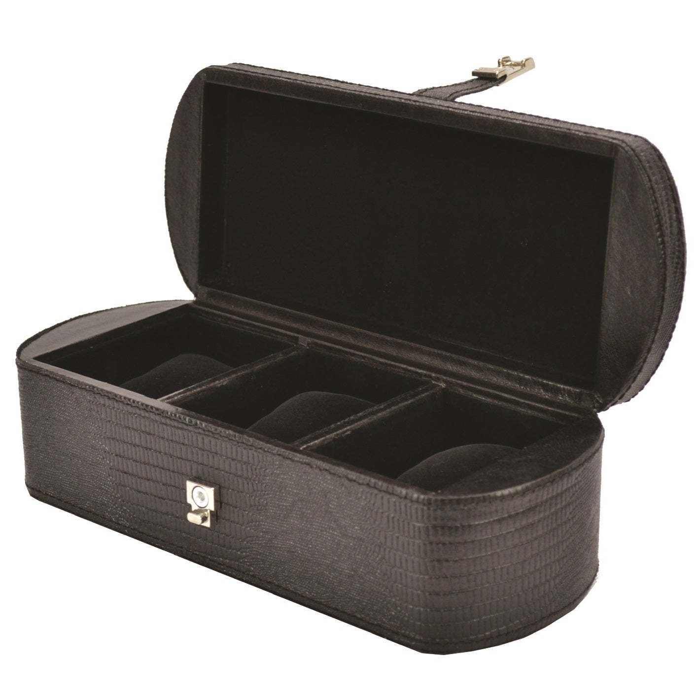 3 Slot Leather Emboss Print Watch Holder (Available In 3 Colors)