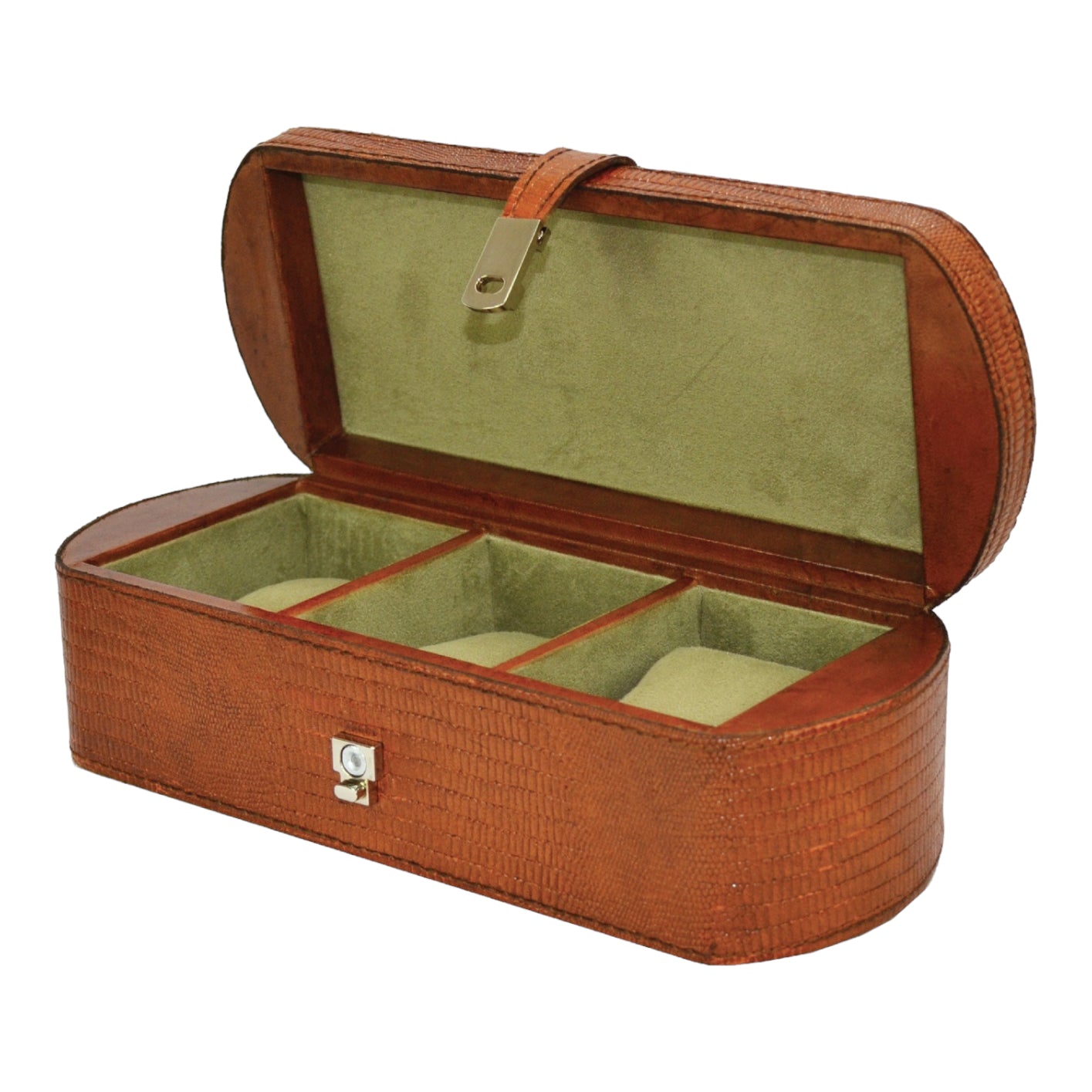 3 Slot Leather Emboss Print Watch Holder (Available In 3 Colors)