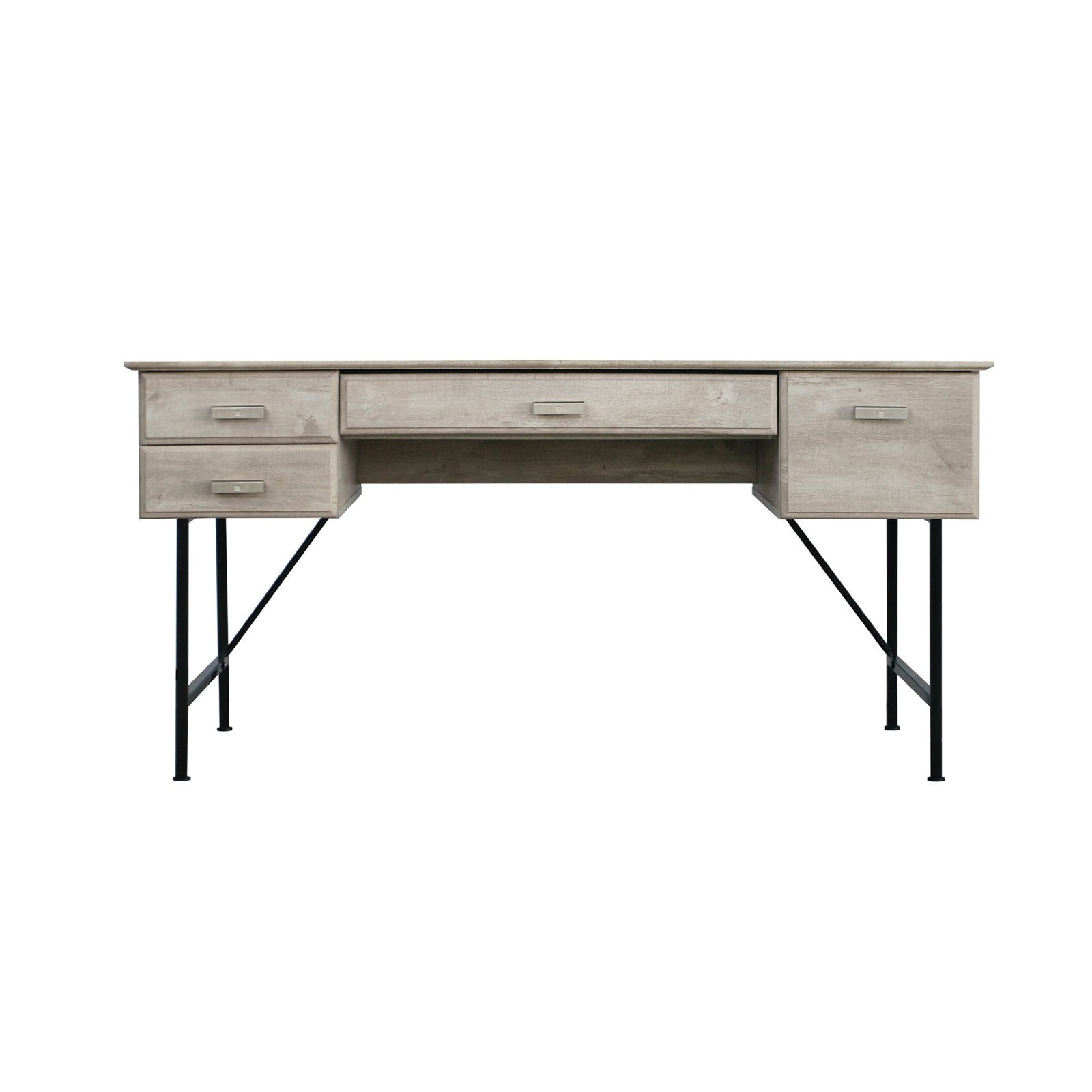 4-Drawer 1.5m Writing Desk in Washed Grey
