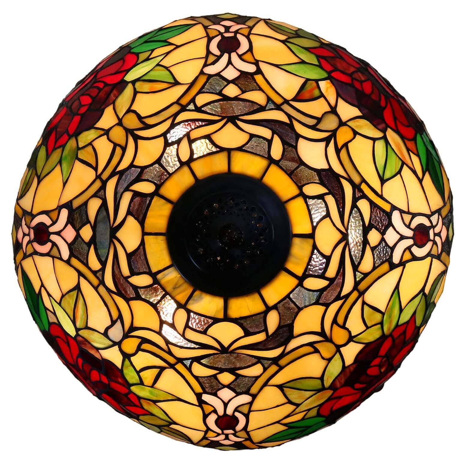 4 Roses Tiffany Stained Glass Floor Lamp