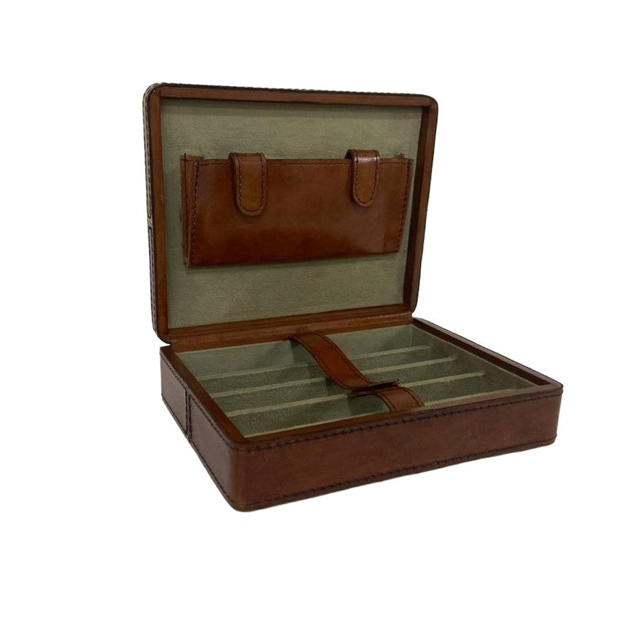 Elegant 4 Cigars Leather Box (Available in 2 Colors)