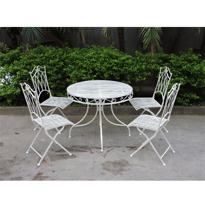 Vintage Charm 4 Seater Outdoor Dining Set