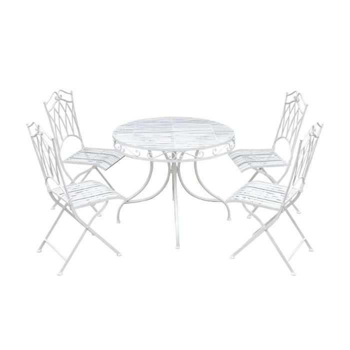 Vintage Charm 4 Seater Outdoor Dining Set
