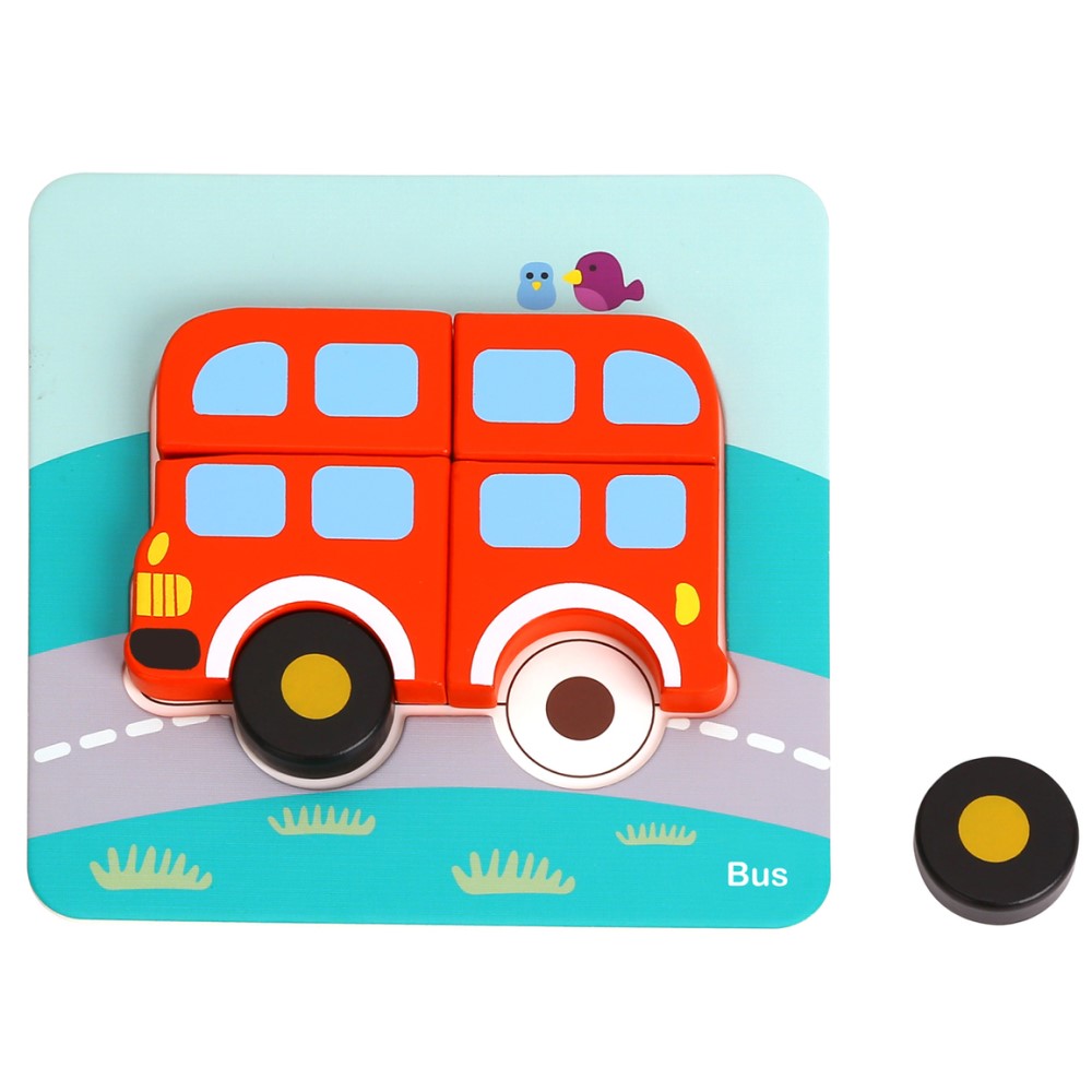 6 In 1 Mini Transportation Shape Sorter Puzzle