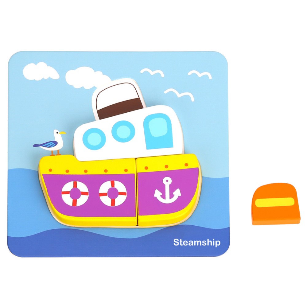 6 In 1 Mini Transportation Shape Sorter Puzzle
