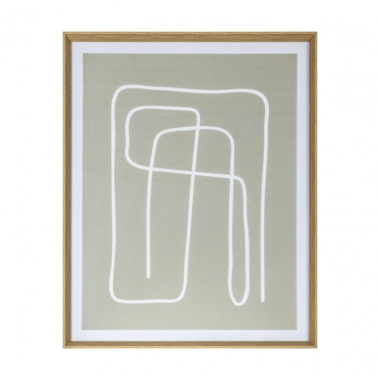 Abstract Lines in Earth Tones Framed Art