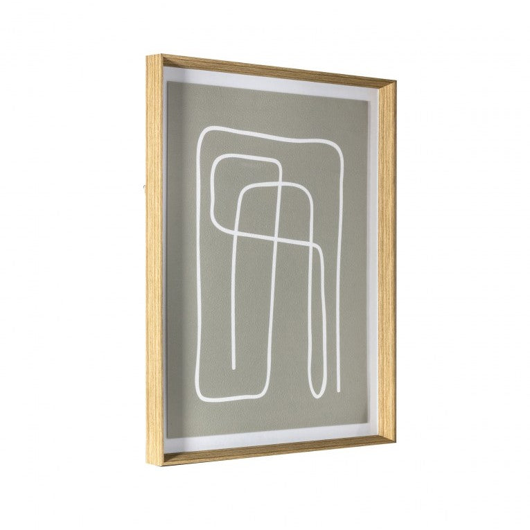 Abstract Lines in Earth Tones Framed Art