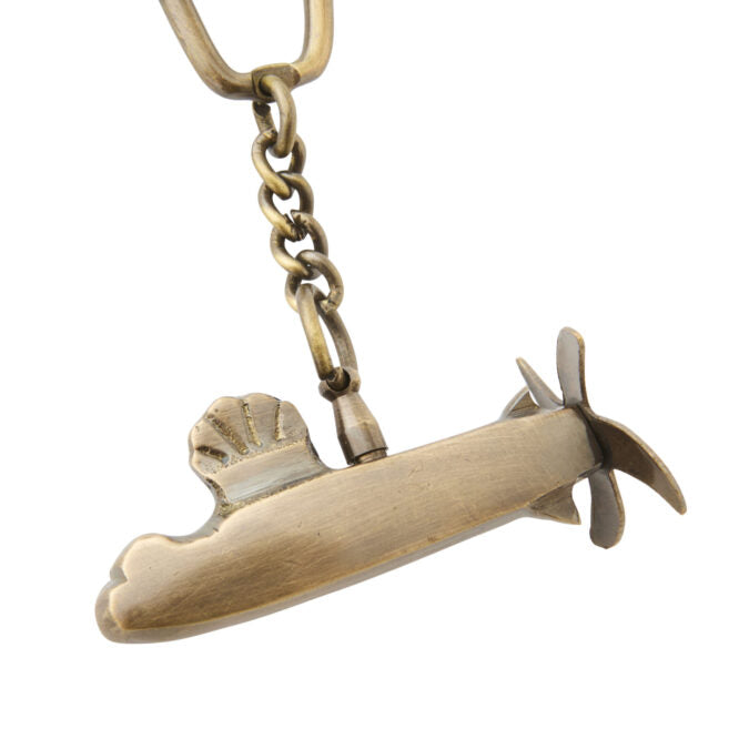 Adventures Submarine Brass Keyring
