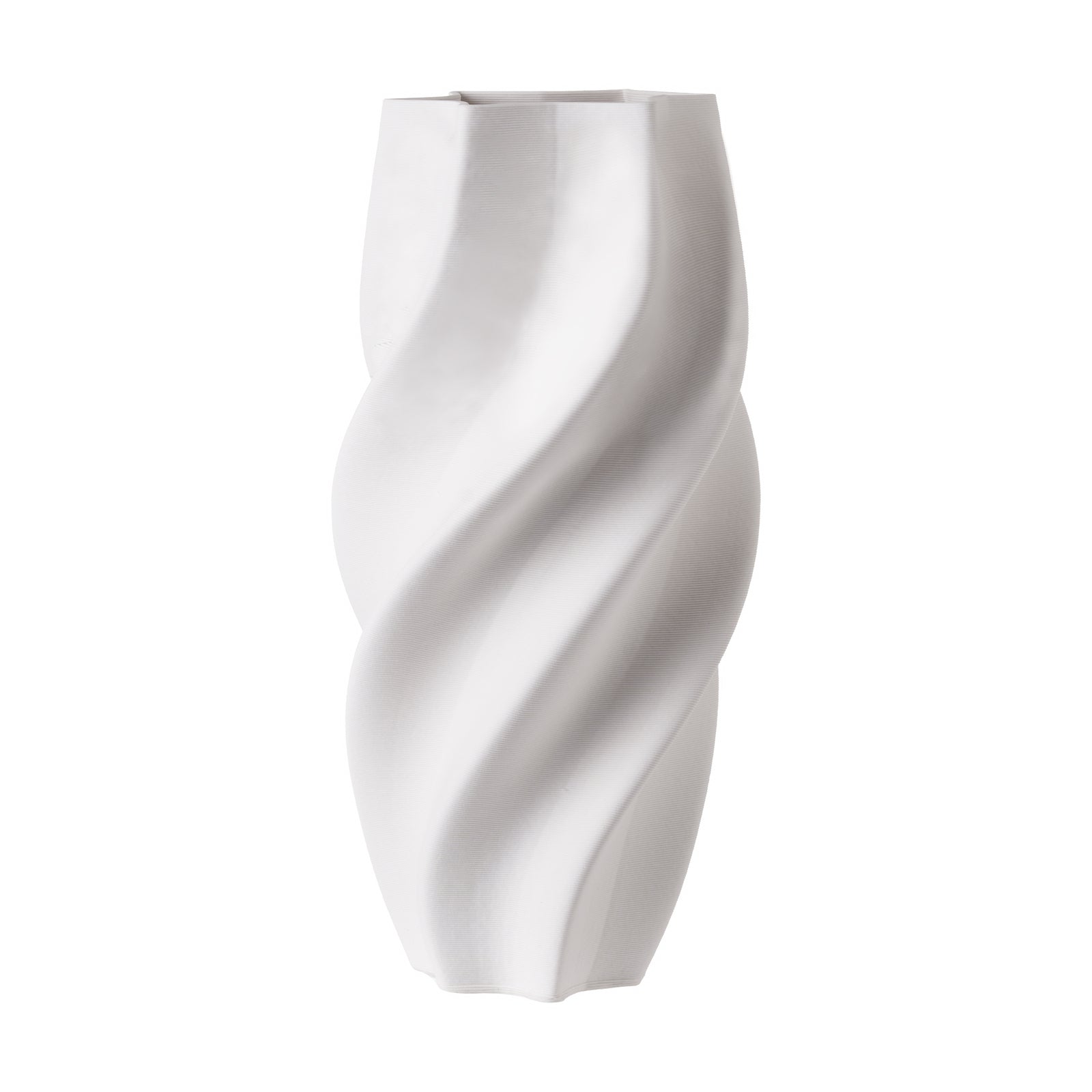 Alice Sculptural White Accent Vase - 33cms