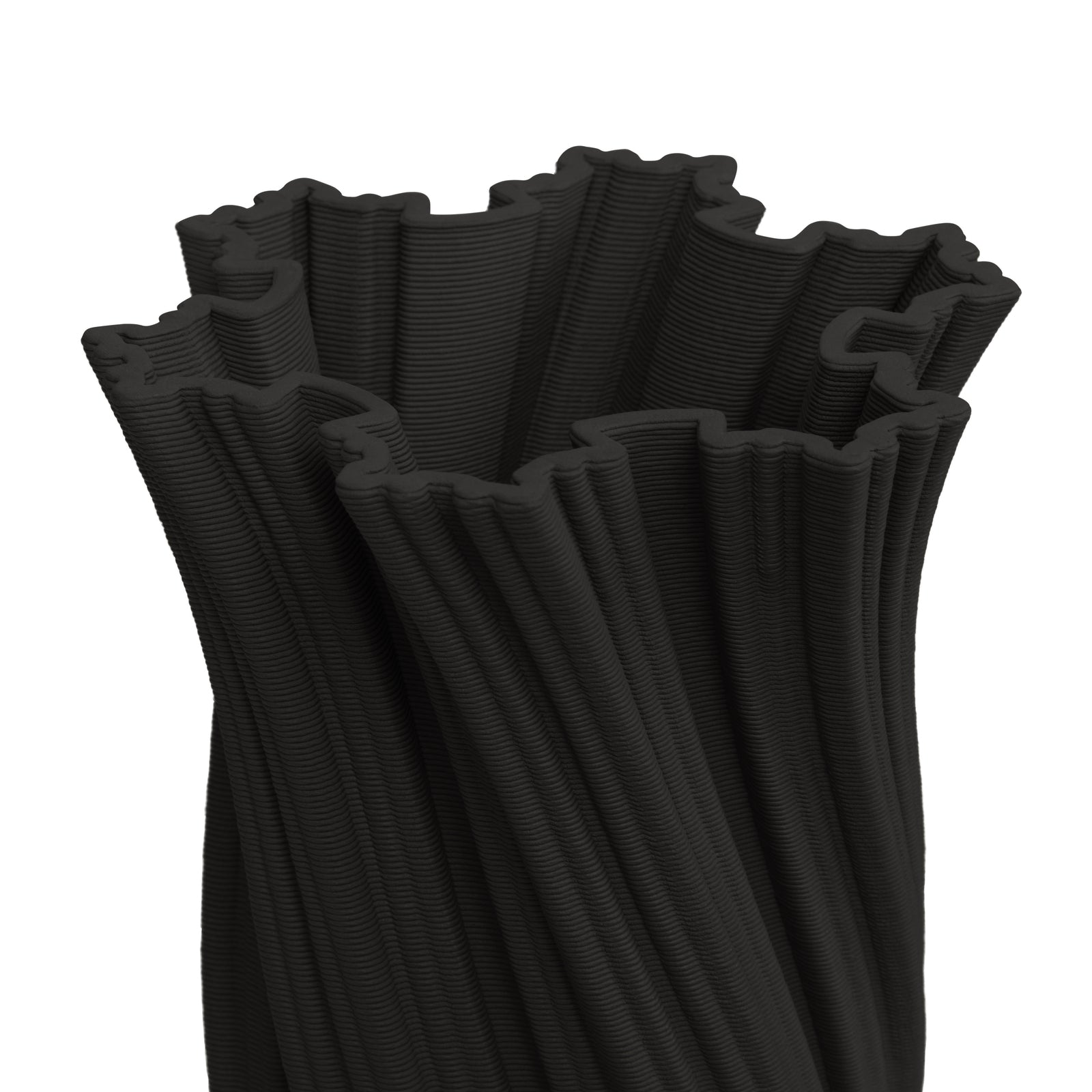 Ivy Matte Black Decorative Vase - 24cms