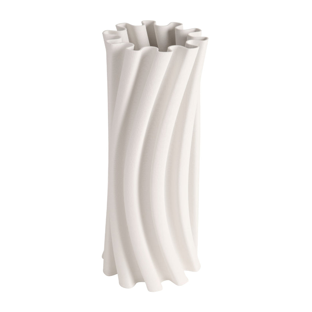 Alina Ceramic White Vase - 45cms