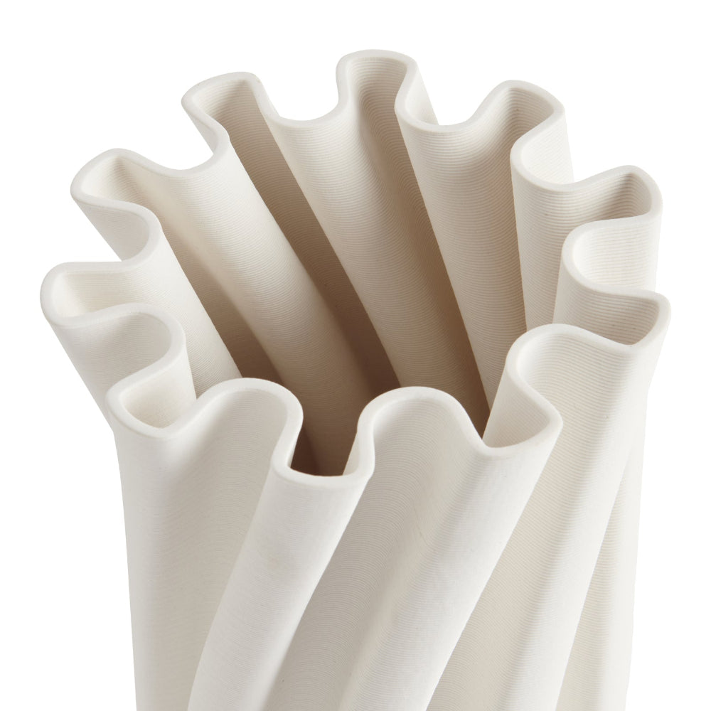 Alina Ceramic White Vase - 45cms