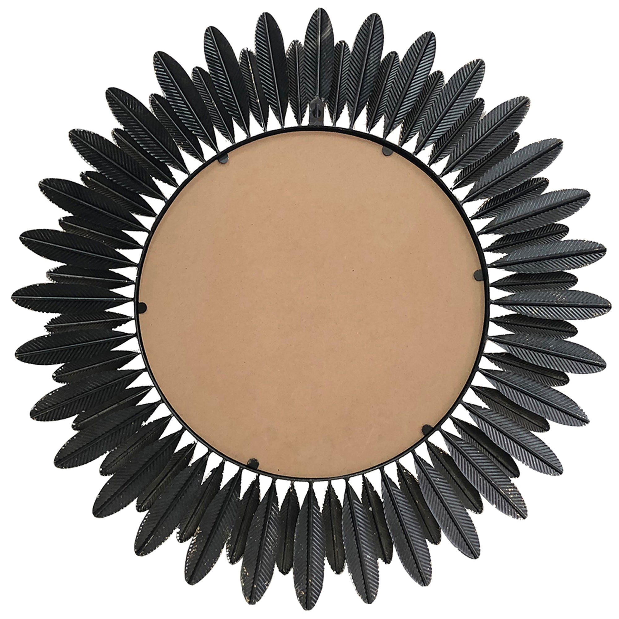Allure Lustre Gold Leaf Round Wall Mirror 65cms