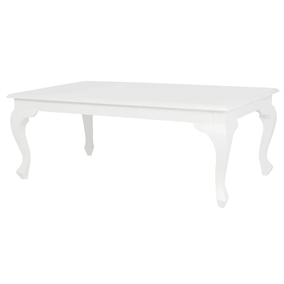 Alluring Queen Anne Coffee Table - White