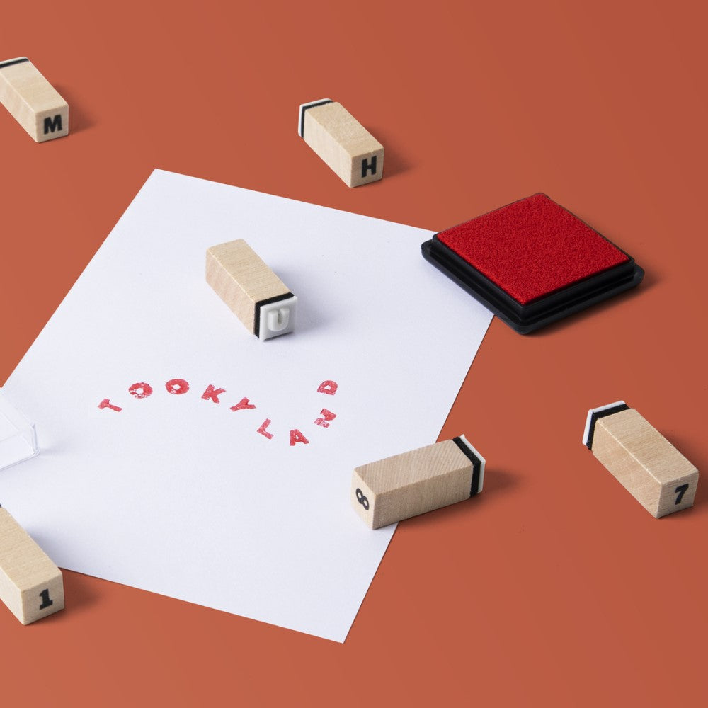 Alphabet & Numbers Wooden Stamps Set Craft Kit