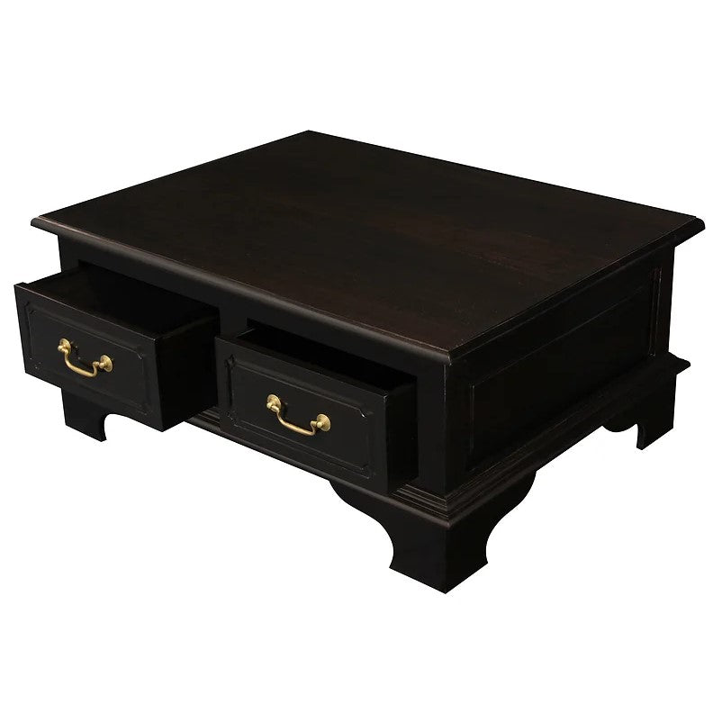 Ample Storage 4 Drawer Coffee Table - Dark Brown