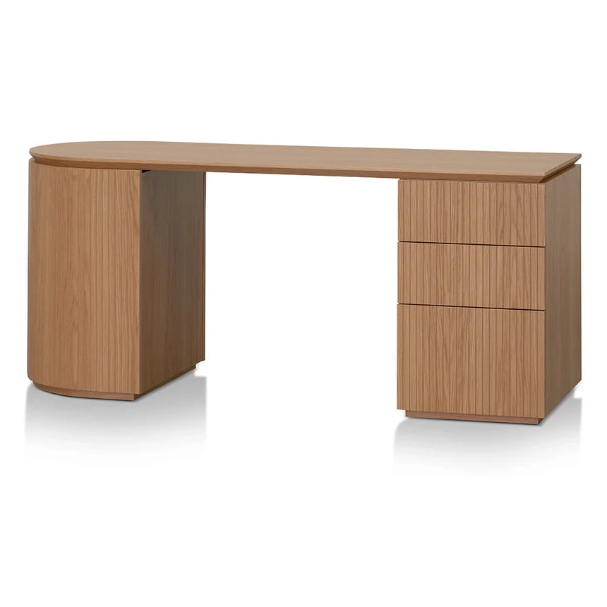 Ample Storage Right Drawer Office Desk - Natural Oak