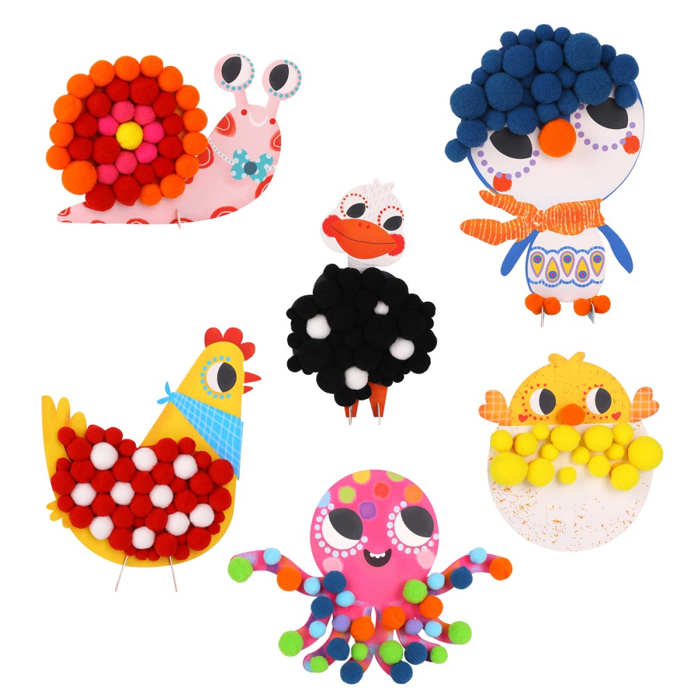 Animals Pom Pom Craft Making Kit