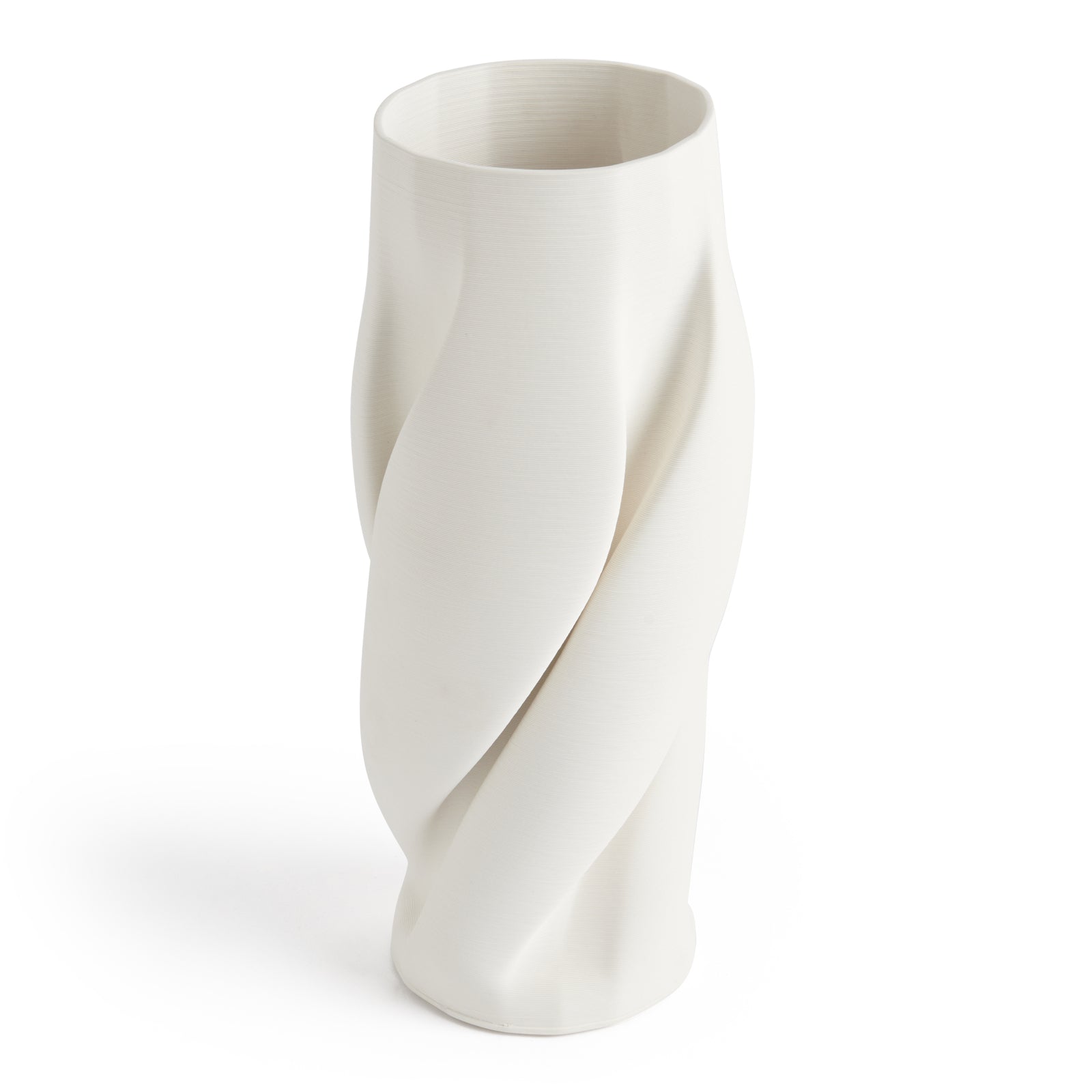 Anna Contemporary White Accent Vase - 33cms