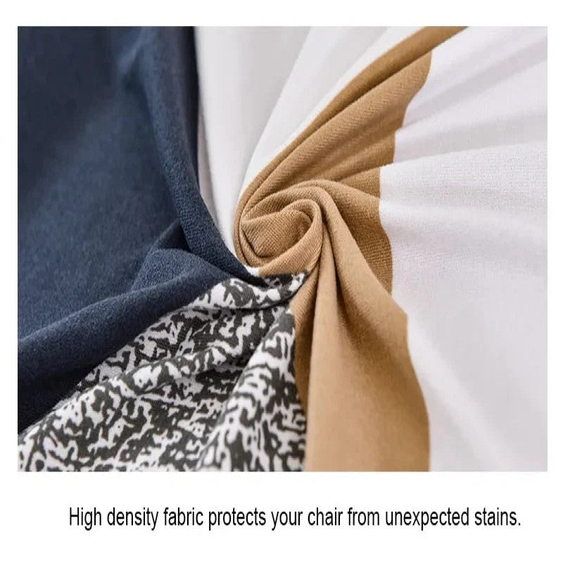 Anti-Dirt White Butterfly Pattern Design Chair Cover