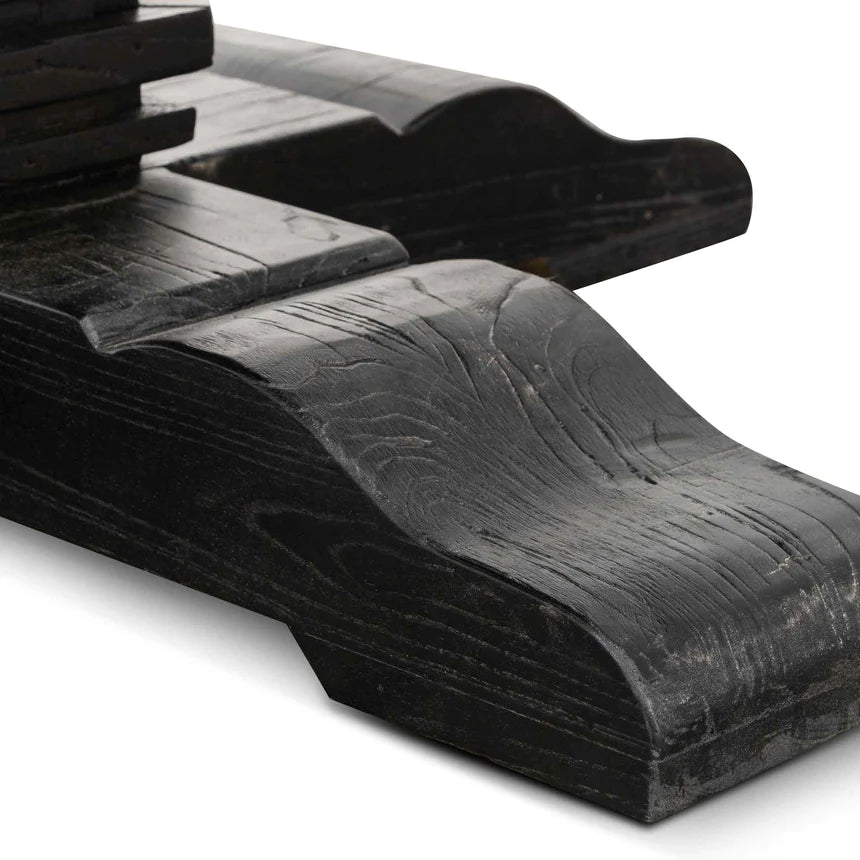 Antique Designer Dining Table 160cms - Natural & Black