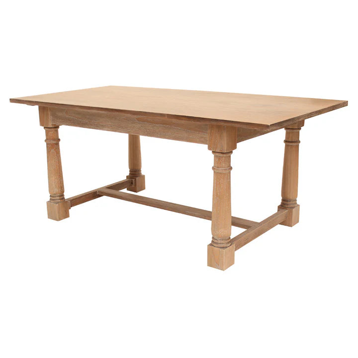 Antique Farmhouse Dining Table - Weathered Oak