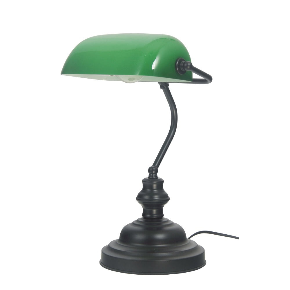 Antique Gloss Green Shade Lamp with Switch (Available in 3 Sizes)