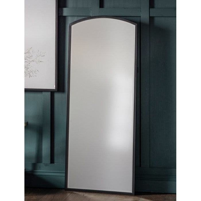 Majesty Arch Mirror Black Antique 150cms
