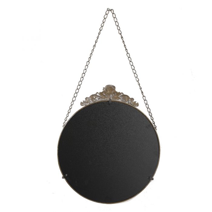 Antique Metal Frame Round Hanging Mirror 30cms