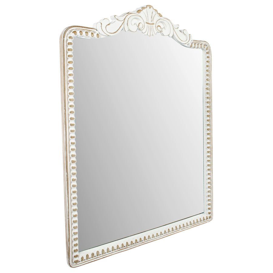 Antique Provincial Classic Fleur Wall Mirror 80cms