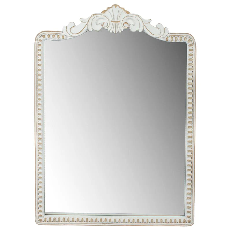 Antique Provincial Classic Fleur Wall Mirror 80cms