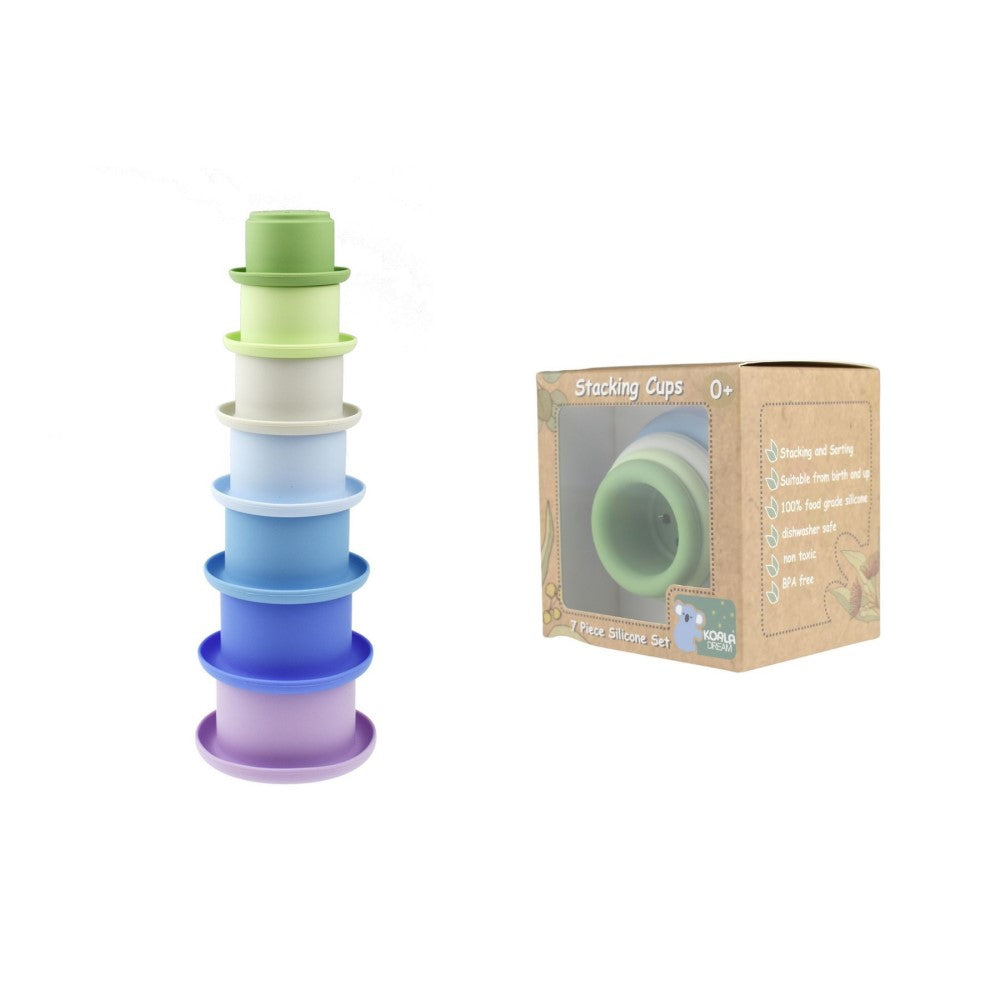 Aqua Cascade 7Pcs Silicone Stacking Cups