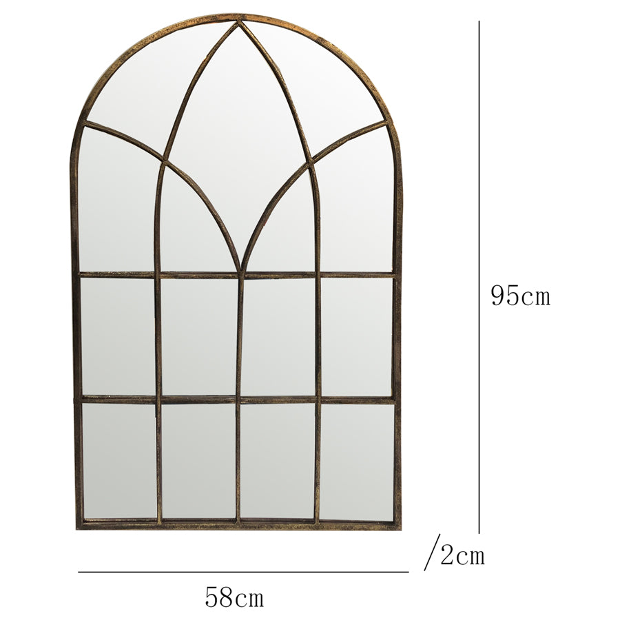 Arcane Gothic Arc Wall Mirror 95cms