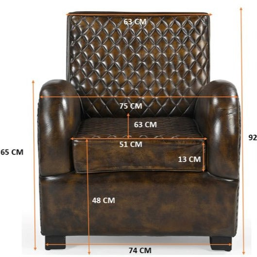 Armstrong Premium Handcrafted Leather Chair