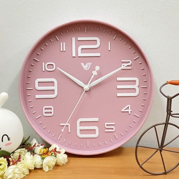 Art Designed Color Dial Wall Clock 30cms (Available in 3 colors)