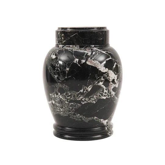 Artful Shape Handcrafted Modern Urn - Black