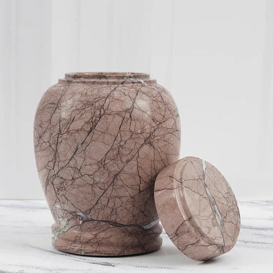 Artful Shape Handcrafted Modern Urn - Brown