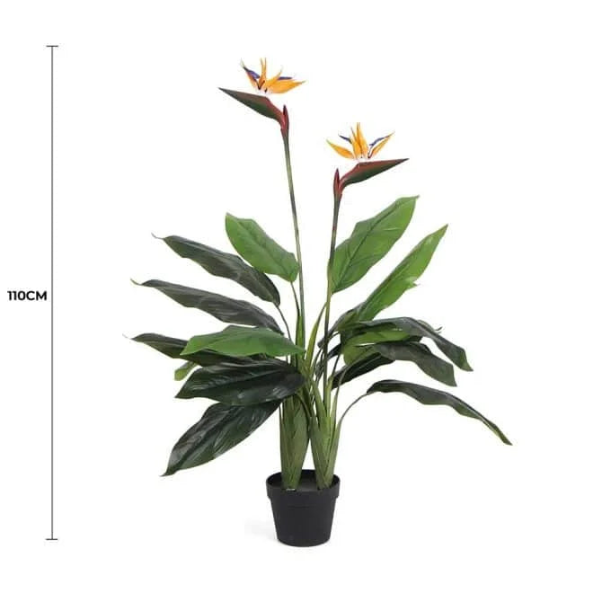 Artificial Bird Of Paradise Plant 110cms - Orange