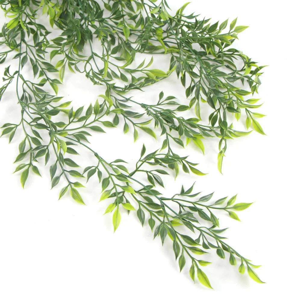 Artificial Hanging UV Resistant Ruscus Leaf Plant 130cms