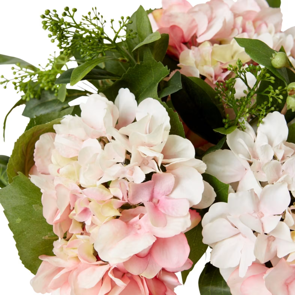 Artificial Hydrangea Berry Mix in Allira Vase - Pink - 43cms