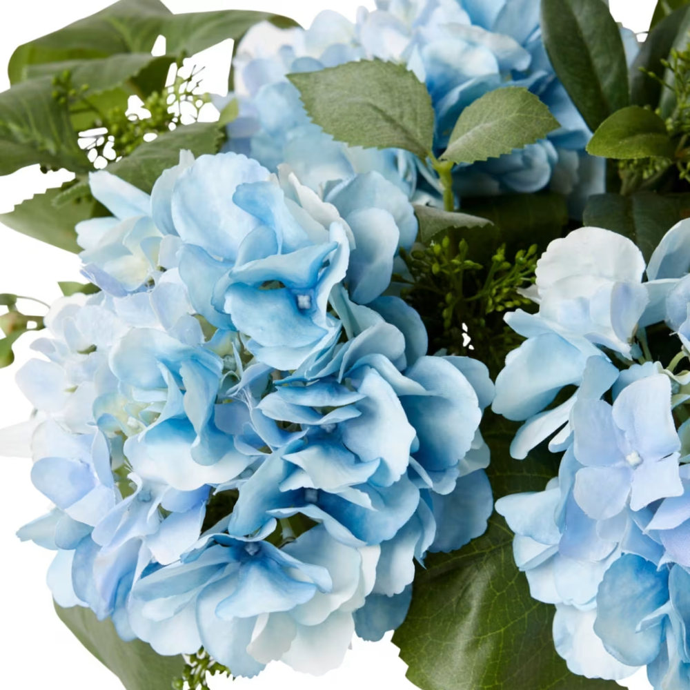 Artificial Hydrangea Berry Mix in Allira Vase - Blue- 43cms